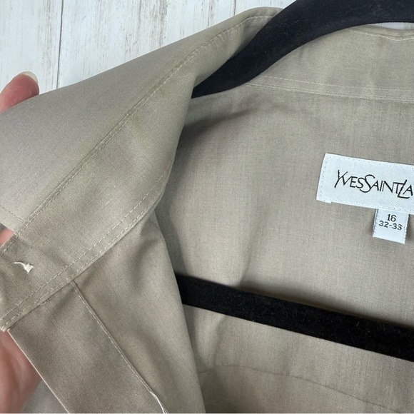 Yves Saint Laurent Men's Taupe Dress Shirt - Picture 4 of 7